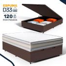 Cama Box Baú com Colchão de Espuma D33 Double Face Territory Hellen Casal 138cm