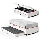 Cama Box Baú com Colchão de Espuma D33 Enrolado Sonno Full - Umaflex + Auxiliar de Espuma Solteiro 88cm Cama Box Baú com Colchão de Espuma D33 Enrolado Sonno Full - Umaflex + Auxiliar de Espuma Solteiro 88cm