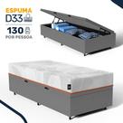 Cama Box Baú com Colchão de Espuma D33 Enrolado Sonno Full Umaflex Solteiro 88 cm