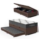 Cama Box Baú com Colchão de Espuma D33 Ortobom Airtech 100 + Auxiliar Unique Solteiro 88cm Cama Box Baú com Colchão de Espuma D33 Ortobom Airtech 100 + Auxiliar Unique Solteiro 88cm