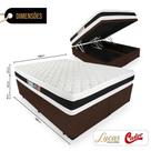 Cama Box Baú com Colchão de Espuma D45 Castor Black White Double Face Queen 158 cm Cama Box Baú com Colchão de Espuma D45 Castor Black White Double Face Queen 158 cm