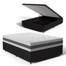 Cama Box Baú com Colchão de Espuma D45 Double Face Air Pro Força Anjos Casal 138cm