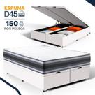 Cama Box Baú com Colchão de Espuma D45 Double Face Territory Hellen Queen 158cm Cama Box Baú com Colchão de Espuma D45 Double Face Territory Hellen Queen 158cm