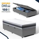 Cama Box Baú com Colchão de Espuma D45 Double Face Territory Hellen Solteiro 88cm