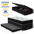 Cama Box Baú com Colchão de Espuma D45 Pillow In DAngelis OrtoConfort Auxiliar Unique Solteiro 88cm