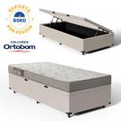 Cama Box Baú com Colchão De Espuma Ortobom Light Liso Solteiro 88cm