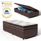 Cama Box Baú com Colchão de molas DAngelis Classic Pocket Solteiro King 96 cm