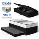 Cama Box Baú com Colchão de Molas Ensacadas Double Face Essence Probel Auxiliar Solteiro 88 cm Cama Box Baú com Colchão de Molas Ensacadas Double Face Essence Probel Auxiliar Solteiro 88 cm