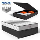 Cama Box Baú com Colchão de Molas Ensacadas Double Face Essence Probel Casal 138cm