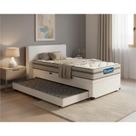 Cama Box Baú com Colchão de Molas Ensacadas Double Face Pillow Euro Alfa Probel + Auxiliar Solteiro 88cm