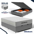 Cama Box Baú com Colchão de Molas Ensacadas Ortobom One Face Plenno Superpocket Casal 138cm