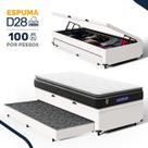 Cama Box Baú com Colchão Gazin de Espuma D28 Pillow Top Ortoblack + Auxiliar de Espuma Solteiro 88cm Cama Box Baú com Colchão Gazin de Espuma D28 Pillow Top Ortoblack + Auxiliar de Espuma Solteiro 88cm