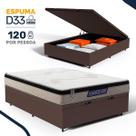 Cama Box Baú com Colchão Gazin de Espuma D33 Pillow In Force MID Casal 138cm