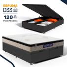 Cama Box Baú com Colchão Gazin de Espuma D33 Pillow In Force MID Queen 158cm