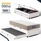 Cama Box Baú com Colchão Gazin de Espuma D60 Double Face Force PLUS + Auxiliar de Espuma Solteiro 88cm Cama Box Baú com Colchão Gazin de Espuma D60 Double Face Force PLUS + Auxiliar de Espuma Solteiro 88cm