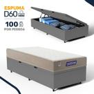 Cama Box Baú com Colchão Gazin de Espuma D60 Double Face Force PLUS Solteiro 88cm Cama Box Baú com Colchão Gazin de Espuma D60 Double Face Force PLUS Solteiro 88cm