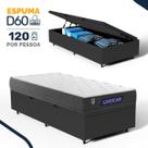 Cama Box Baú com Colchão Gazin de Espuma D60 Double Face Force UP Solteiro 88cm
