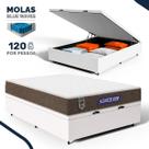 Cama Box Baú com Colchão Gazin de Molas Ensacadas One Face Air Light Casal 138cm