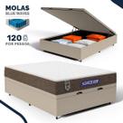Cama Box Baú com Colchão Gazin de Molas Ensacadas One Face Air Light Casal 138cm