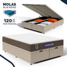 Cama Box Baú com Colchão Gazin de Molas Ensacadas One Face Air Light Queen 158cm