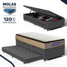 Cama Box Baú com Colchão Gazin de Molas Ensacadas Pillow Top Air Pro + Auxiliar de Espuma Solteiro 88cm Cama Box Baú com Colchão Gazin de Molas Ensacadas Pillow Top Air Pro + Auxiliar de Espuma Solteiro 88cm