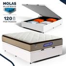 Cama Box Baú com Colchão Gazin de Molas Ensacadas Pillow Top Air Pro Casal 138cm