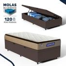 Cama Box Baú com Colchão Gazin de Molas Ensacadas Pillow Top Air Pro Solteiro 88cm Cama Box Baú com Colchão Gazin de Molas Ensacadas Pillow Top Air Pro Solteiro 88cm