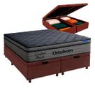 Cama Box Bau Com Colchão King Confort Black Ortobom Cor:Marrom