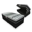 Cama box bau conjugada espuma dupla solteiro king suede (110kg - 96x203x56) Cama box bau conjugada espuma dupla solteiro king suede (110kg - 96x203x56)