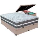 Cama Box Baú e Colchão Black Graphite Molas Ensacadas Queen 158x198X32 Anjos