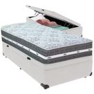 Cama Box Baú e Colchão Black Graphite Molas Ensacadas Solteiro 88x188X27 Anjos Cama Box Baú e Colchão Black Graphite Molas Ensacadas Solteiro 88x188X27 Anjos
