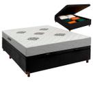 Cama Box Bau e Colchão Casal ISO100 Confort Premium Inovaflex - Preto Cama Box Bau e Colchão Casal ISO100 Confort Premium Inovaflex - Preto