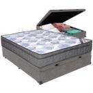Cama Box Baú e Colchão ISO Superpocket Molas Ensacadas Casal Ortobom
