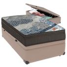 Cama Box Baú e Colchão ISO Superpocket Molas Ensacadas Solteiro Ortobom Cama Box Baú e Colchão ISO Superpocket Molas Ensacadas Solteiro Ortobom