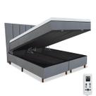 Cama Box Baú e Colchão Magnético Massageador + Cabeceira - Eco New Master