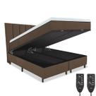 Cama Box Baú e Colchão Magnético Massageador + Cabeceira - Eco New Premium