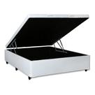 Cama Box Baú Frontal Bourbon Corano Linho Branco CASAL PADRÃO - 138x188