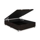 Cama Box Baú Frontal CASAL PADRÃO Cosmopolita Basic Marrom - 138x188
