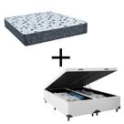 Cama Box Baú King 193 Tecido Branco Com Colchão Alegro Bello Box D28 Cinza 58x193x203 Cama Box Baú King 193 Tecido Branco Com Colchão Alegro Bello Box D28 Cinza 58x193x203