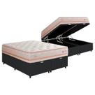 Cama Box Baú King Bipartida com Colchão Herval Lyon Molas Maxspring 193x203x74cm MS