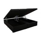 Cama Box Baú King Bipartido Homequeen Suede Preto 41x193x203