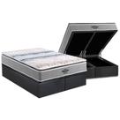 Cama Box Baú King: Colchão Anatômico Probel Compact AG 65 / D33 / Guarda Costas Extreme Resistence + Base CRC Suede Gray(193x203)