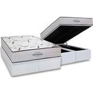 Cama Box Baú King: Colchão Espuma D45 Ortobom Highfoam + Base CRC Courano White(186x198)