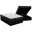 Cama Box Baú King: Colchão Espuma D45 Ortobom Light Saúde + Base CRC Suede Black(193x203) Cama Box Baú King: Colchão Espuma D45 Ortobom Light Saúde + Base CRC Suede Black(193x203)