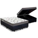 Cama Box Baú King: Colchão Espuma Ortobom D33 Light Saúde + Base CRC Suede Black(186x198) Cama Box Baú King: Colchão Espuma Ortobom D33 Light Saúde + Base CRC Suede Black(186x198)
