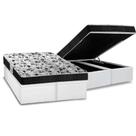 Cama Box Baú King: Colchão Espuma Probel D23 ProDormir Advanced + Base CRC Courano White(193x203)