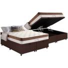 Cama Box Baú King: Colchão Molas Anjos King Best Superlastic + Base CRC Courano Brown(193x203) Cama Box Baú King: Colchão Molas Anjos King Best Superlastic + Base CRC Courano Brown(193x203)
