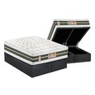 Cama Box Baú King: Colchão Molas Bonnel Castor Silver Star Air + Base CRC Suede Gray(193x203)