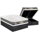 Cama Box Baú King: Colchão Molas Bonnel Castor Silver Star Air Double Face + Base CRC Suede Gray(193x203)