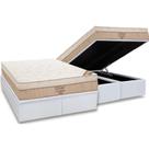 Cama Box Baú King: Colchão Molas Bonnel Ortobom Nanolastic Elegant + Base CRC Courano White(186x198)